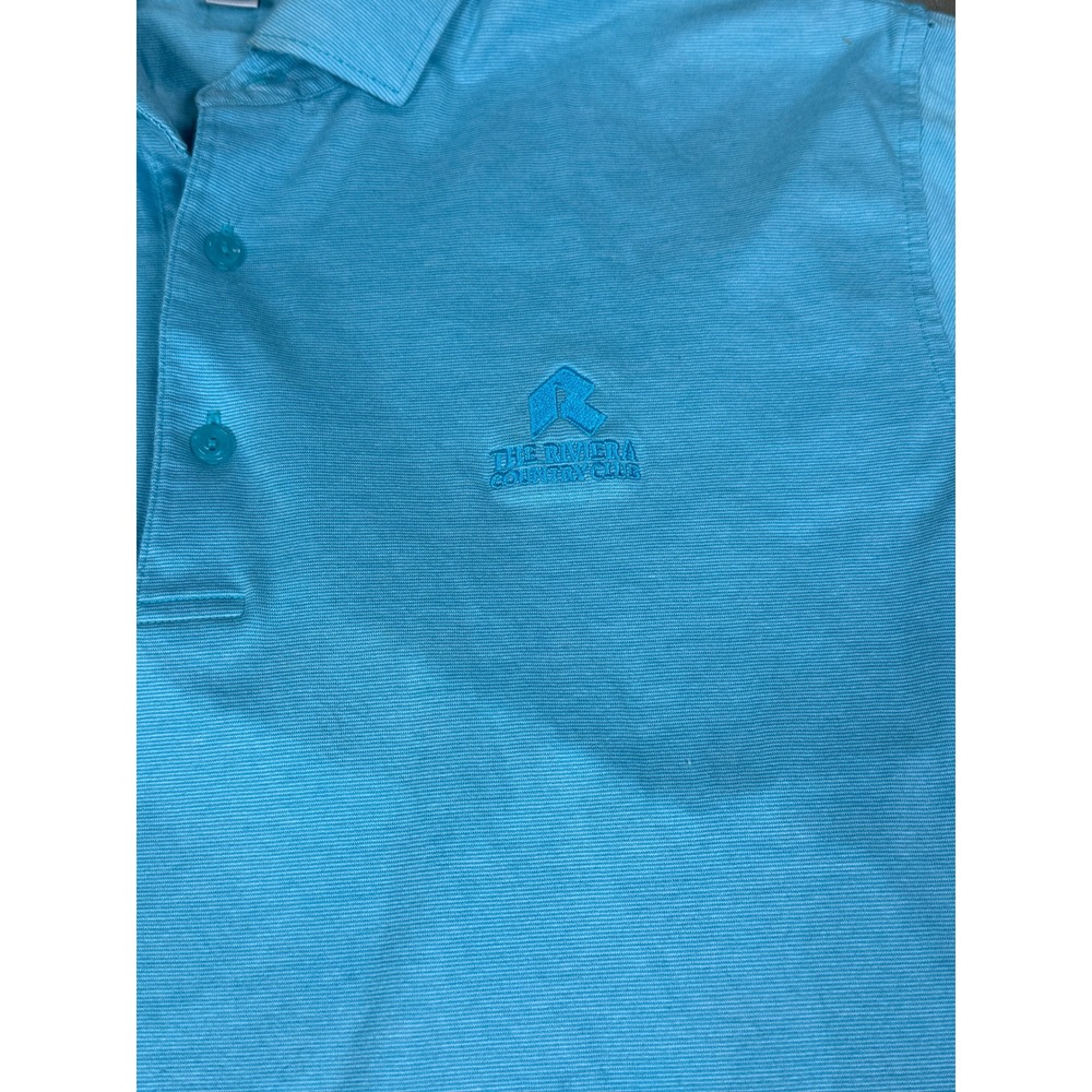 Peter Millar Riviera Country Club Polo Shirt Mens Small‎ Light Blue Striped Golf - Picture 2 of 11